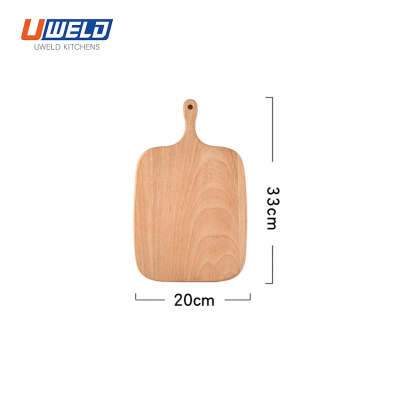 Uweld Kitchens Natural Solid Wood Serving Plate Steak Board Pizza Board Cutting Board  Butcher Block  Beech Wood Black walnut
