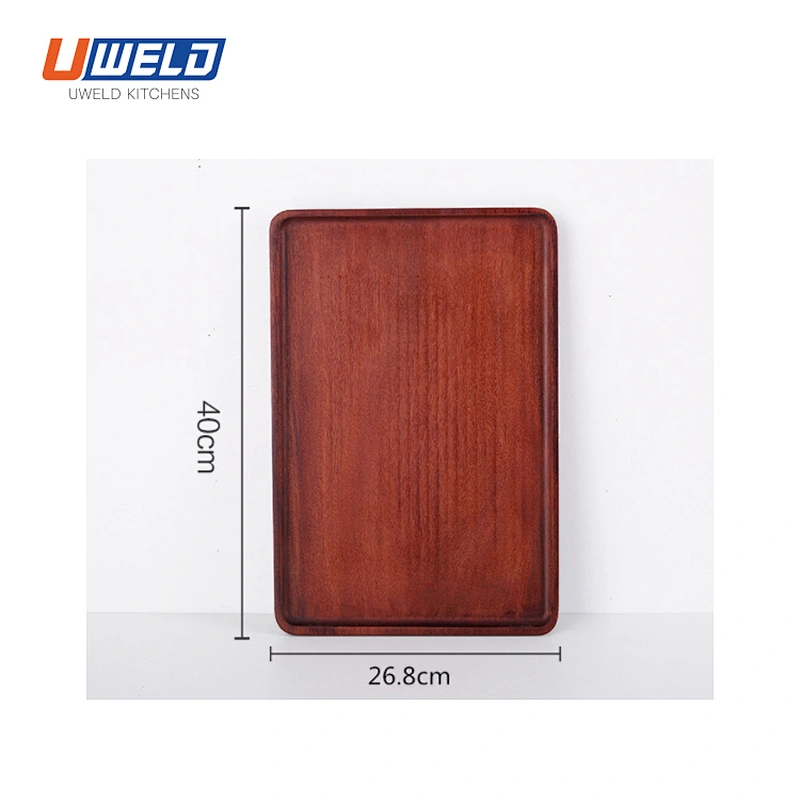 Uweld Kitchens Natural Solid Wood Serving Plate Steak Board Pizza Board Cutting Board  Butcher Block  Beech Wood Black walnut