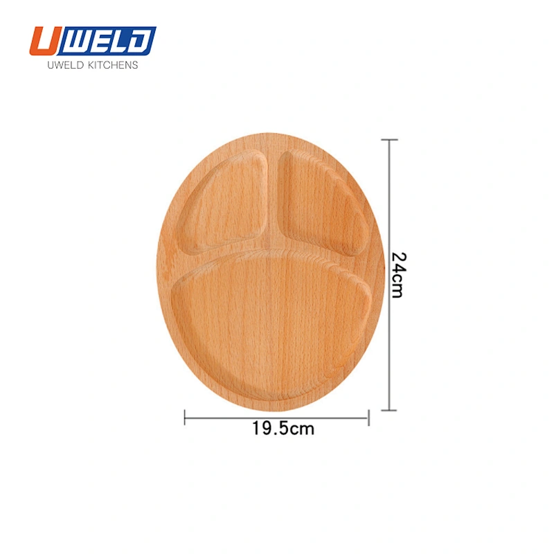 Uweld Kitchens Natural Solid Wood Serving Plate Wood Cheese Cutting Board Bread Board Beech Wood Steak Board