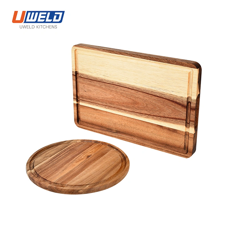 Uweld Kitchens   Acacia Wood Cutting Board Set 2pcs Chopping Board