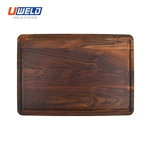 Uweld Kitchens  Black Walnut Cutting  Board Personalized chopping Board Juice Groove 17*12