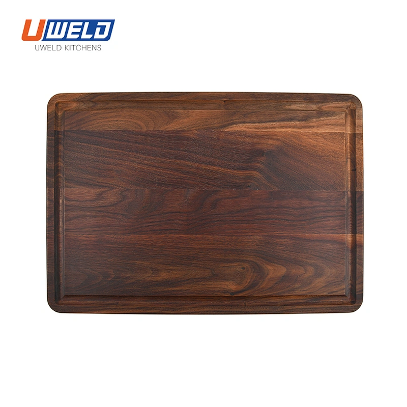 Uweld Kitchens  Black Walnut Cutting  Board Personalized chopping Board Juice Groove 17*12