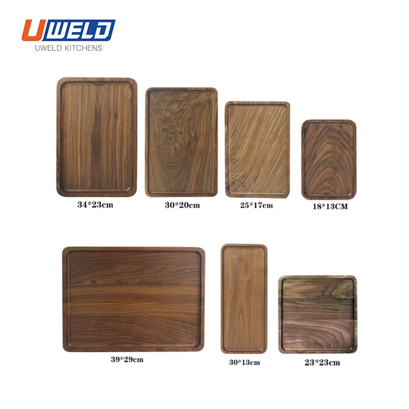 Uweld Kitchens Natural Solid Wood Serving Plate Wood Cheese Cutting Board Bread Board Steak Board