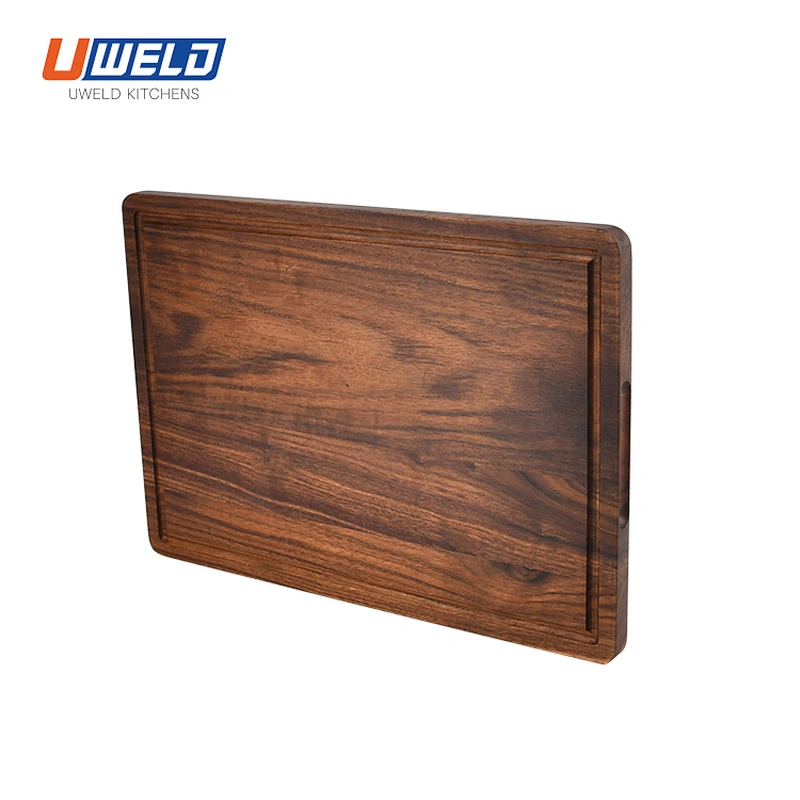 Uweld Kitchens Black Walnut Cutting  Board Personalized chopping Board Juice Groove  16*12