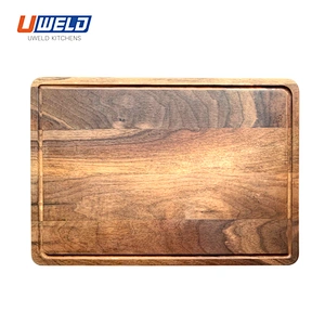 Uweld Kitchens Extra Large Walnut Wood Cutting Board Juice Groove Black Walnut Cutting Board  Butcher Block24*18