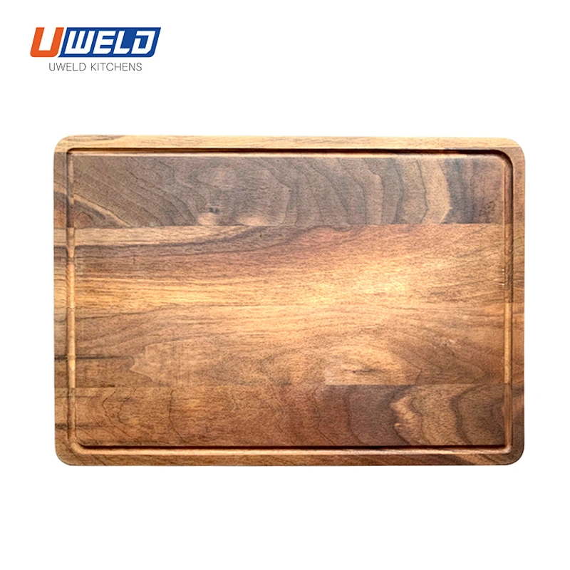 Uweld Kitchens Extra Large Walnut Wood Cutting Board Juice Groove Black Walnut Cutting Board  Butcher Block24*18