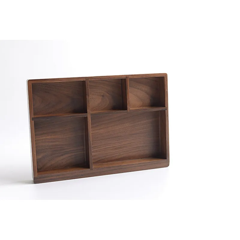 Uweld Kitchens Natural Solid Wood Serving Plate Cutting Board  Butcher Block  Beech Wood Black walnut
