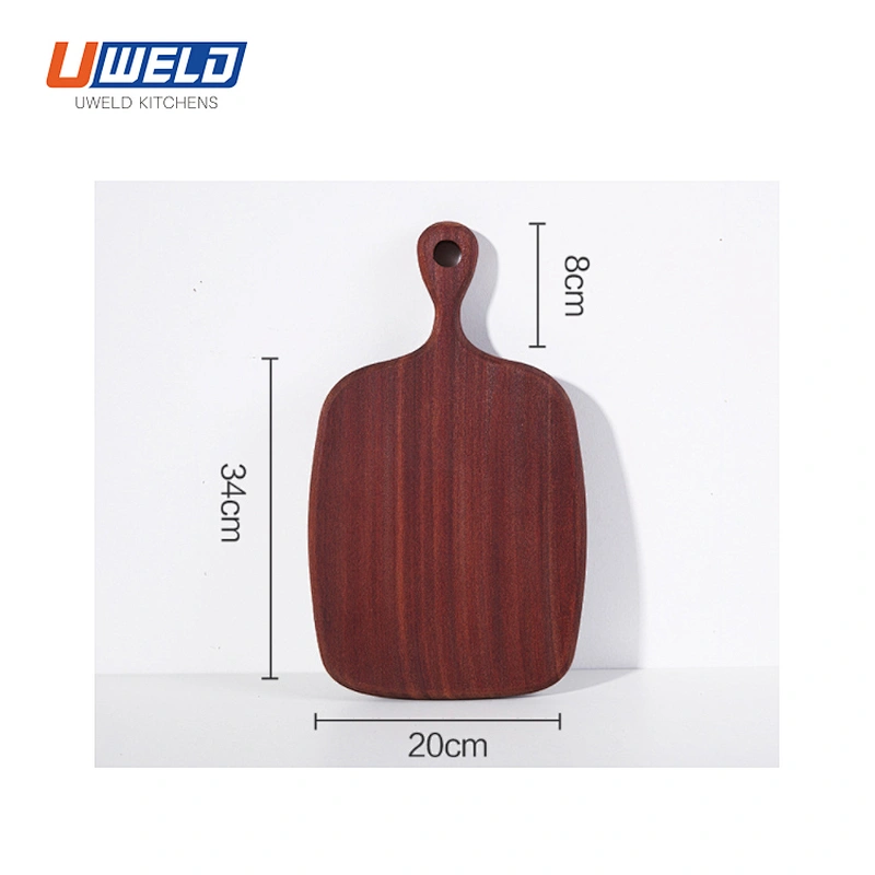 Uweld Kitchens Natural Solid Wood Serving Plate Steak Board Pizza Board Cutting Board  Butcher Block  Beech Wood Black walnut