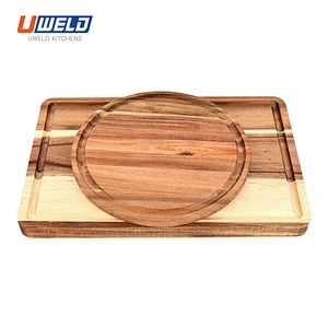 Uweld Kitchens   Acacia Wood Cutting Board Set 2pcs Chopping Board