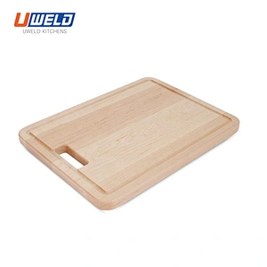 Uweld Kitchens Wood Carving Board Juice Groove Personalized Cutting Board Customized Chopping Board 16*12