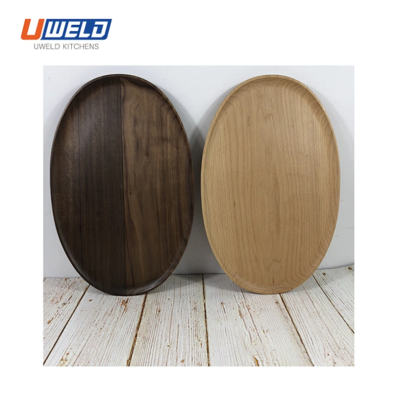 Uweld Kitchens Natural Solid Wood Serving Plate Wood Cheese Cutting Board Bread Board Beech Wood Steak Board