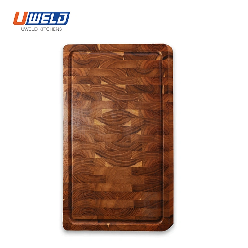 Uweld Kitchens Extra Large Teak Wood Cutting Board Juice Groove End Grain Edge Grain Face Grain   Butcher Block24*18
