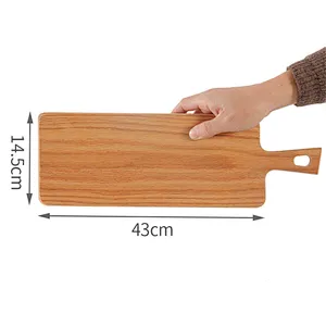 Uweld Kitchens Natural Solid Wood Serving Plate Steak Board Pizza Board Cutting Board  Butcher Block  Beech Wood Black walnut