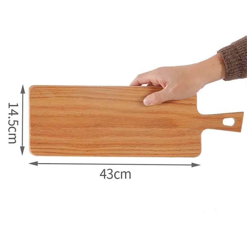 Uweld Kitchens Natural Solid Wood Serving Plate Steak Board Pizza Board Cutting Board  Butcher Block  Beech Wood Black walnut