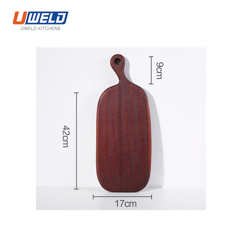 Uweld Kitchens Natural Solid Wood Serving Plate Steak Board Pizza Board Cutting Board  Butcher Block  Beech Wood Black walnut