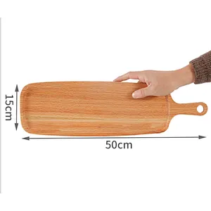 Uweld Kitchens Natural Solid Wood Serving Plate Steak Board Pizza Board Cutting Board  Butcher Block  Beech Wood Black walnut