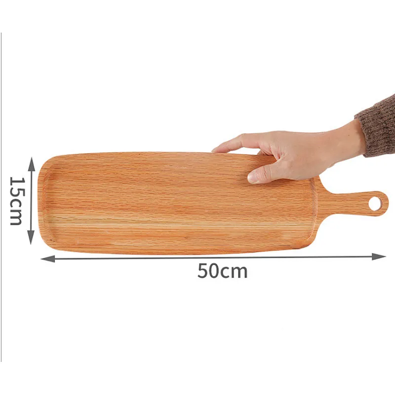 Uweld Kitchens Natural Solid Wood Serving Plate Steak Board Pizza Board Cutting Board  Butcher Block  Beech Wood Black walnut