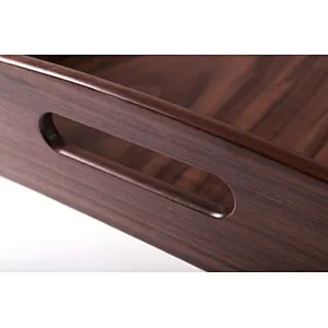 Uweld Kitchens Natural Solid Wood Pizza Serving Plate Wood Serving Trays Black Walnut Serving Plates