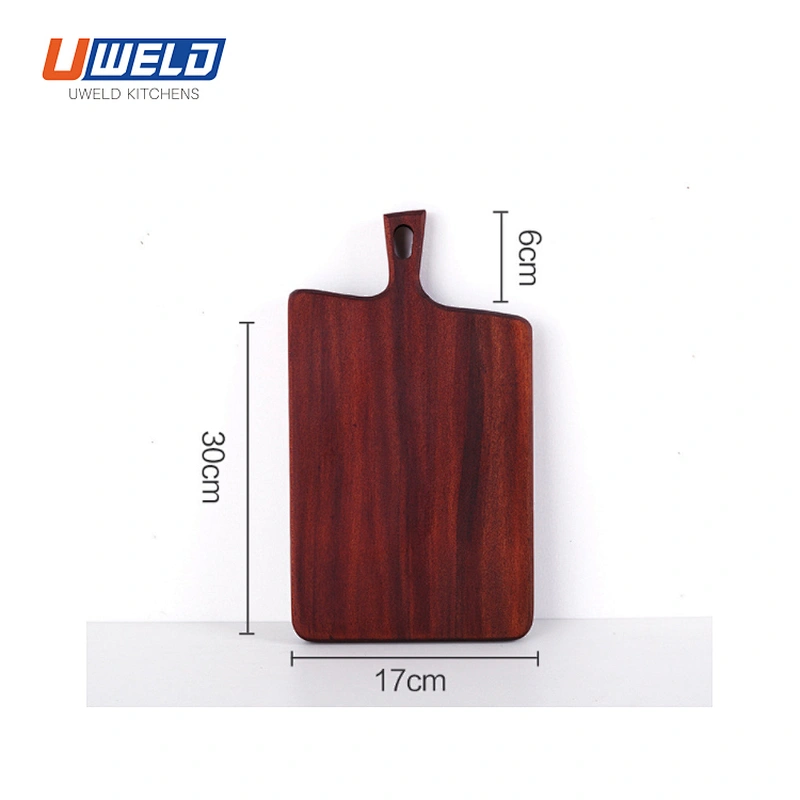 Uweld Kitchens Natural Solid Wood Serving Plate Steak Board Pizza Board Cutting Board  Butcher Block  Beech Wood Black walnut