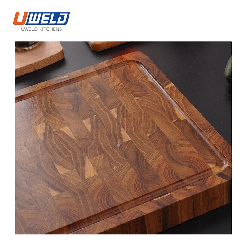 Uweld Kitchens Extra Large Teak Wood Cutting Board Juice Groove End Grain Edge Grain Face Grain   Butcher Block24*18