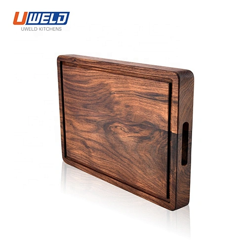 Uweld Kitchens Extra Thick Black Walnut Cutting  Board Personalized chopping Board Juice Groove 16*12