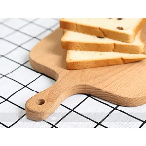 Uweld Kitchens Natural Solid Wood Cheese Cutting Board Serving Plate Steak Board Pizza Board Beech Wood