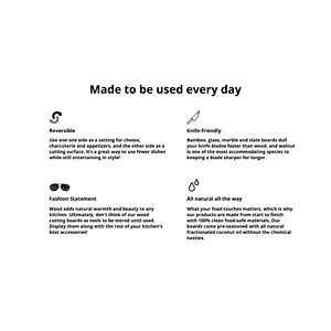 Uweld Kitchens Natural Solid Wood Serving Plate Steak Board Pizza Board Cutting Board  Butcher Block  Beech Wood Black walnut