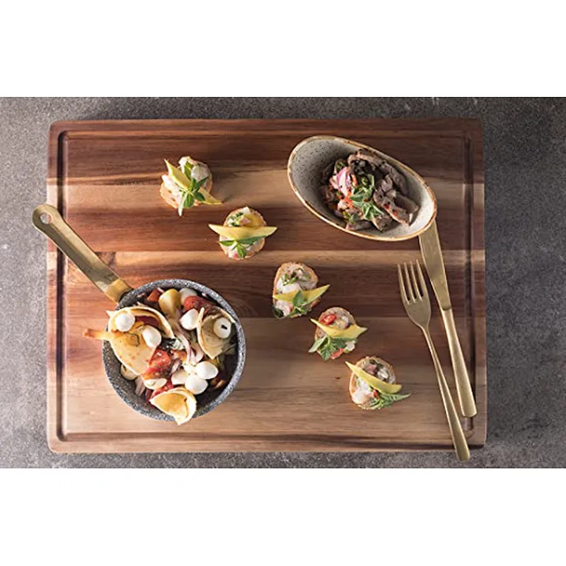 Uweld Kitchens Natural Solid Wood Serving Plate Steak Board Pizza Board Cutting Board  Butcher Block  Beech Wood