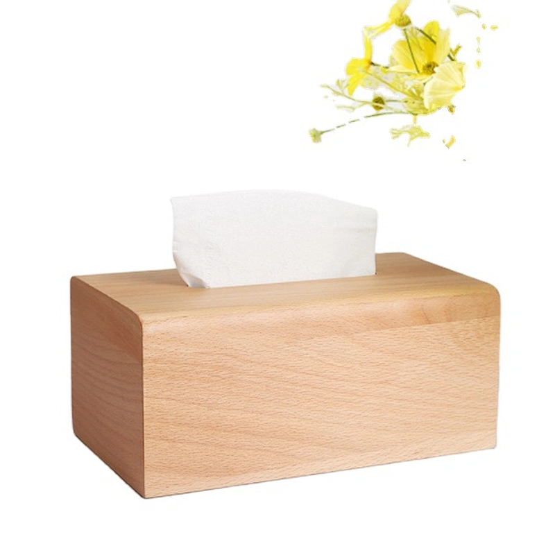 Uweld Kitchens Natural Solid Wood Napkin Holder Gift Box Treasure Chest   Beech Wood Black walnut