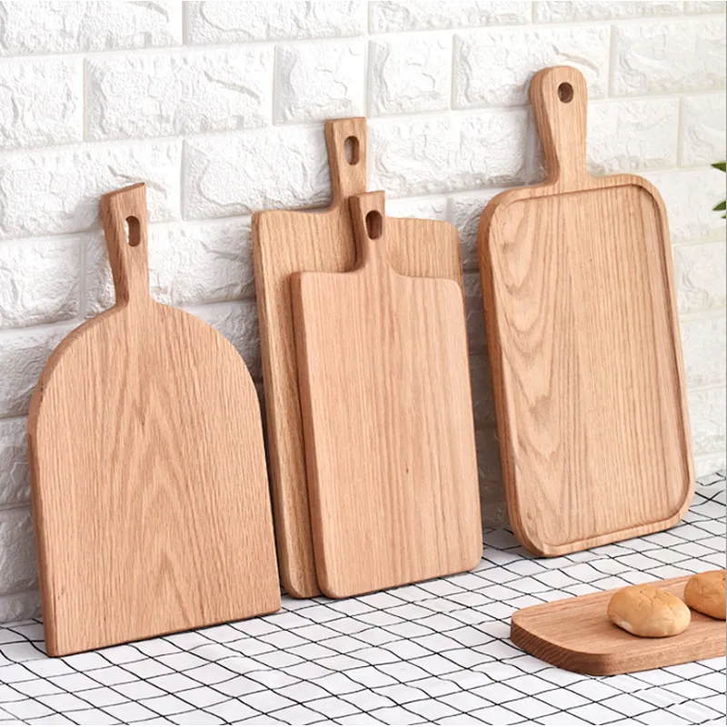 Uweld Kitchens Natural Solid Wood Serving Plate Steak Board Pizza Board Cutting Board  Butcher Block  Beech Wood Black walnut