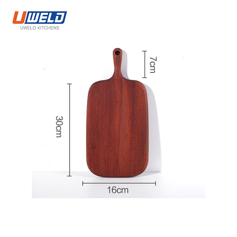 Uweld Kitchens Natural Solid Wood Serving Plate Steak Board Pizza Board Cutting Board  Butcher Block  Beech Wood Black walnut