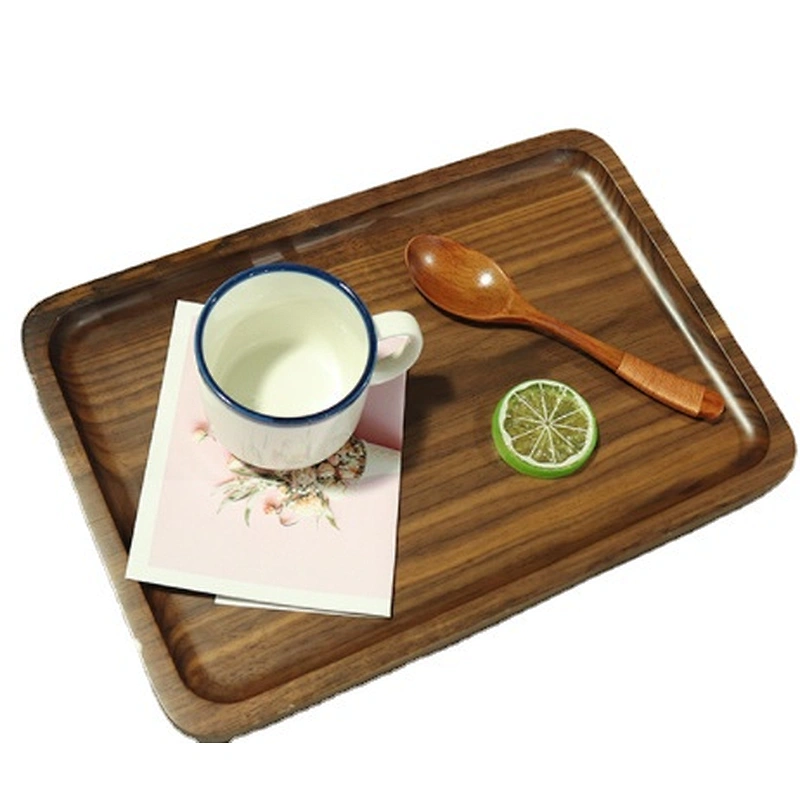 Uweld Kitchens Natural Solid Wood Serving Plate Cutting Board  Butcher Block  Beech Wood Black walnut