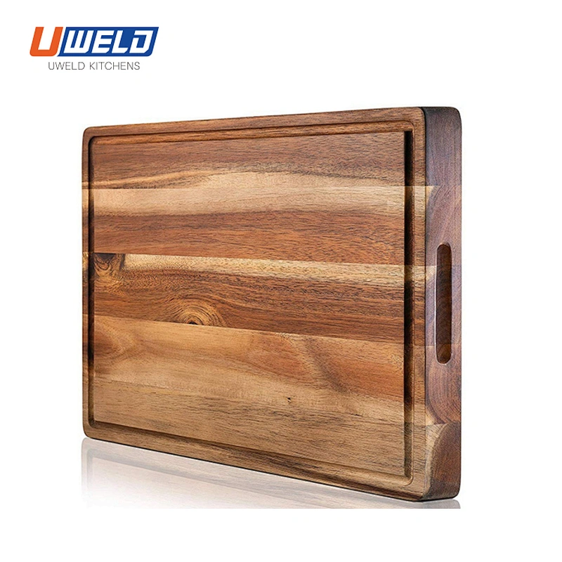 Uweld Kitchens Acacia Wood Cutting Board Natural Solid Wood  Butcher Block End  Face Edge Grain Chopping Board