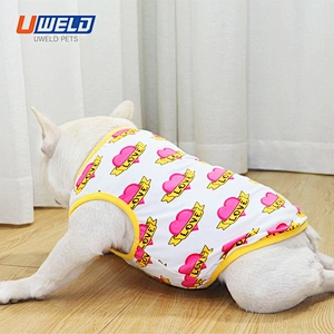 Uweld Summer Thin Heart Print Pet Vest Cloth