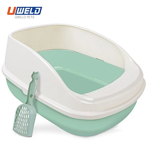 Uweld Semi-Enclosed Plastic Cat Litter Box With Shovel