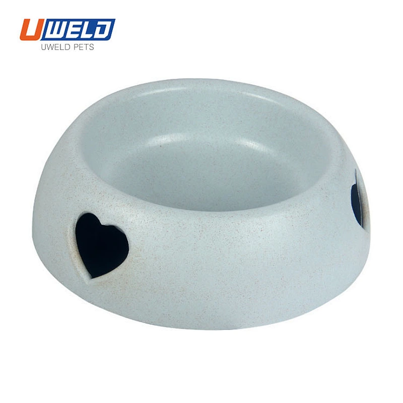Uweld Plastic Round Heart Shaped Pet Bowl