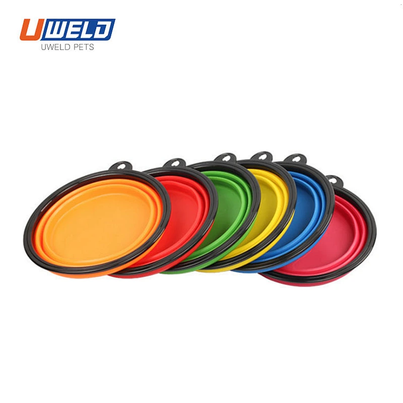 Uweld Solid Color Folding Pet Bowl