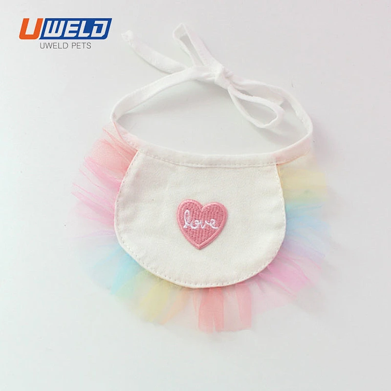 Uweld Pet Heart Printed Bib Drool Towel