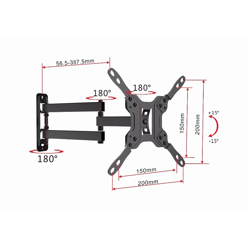 Full Motion TV Wall Mount for 23