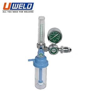 portable medical oxygen regulator flowmeter with humidifier