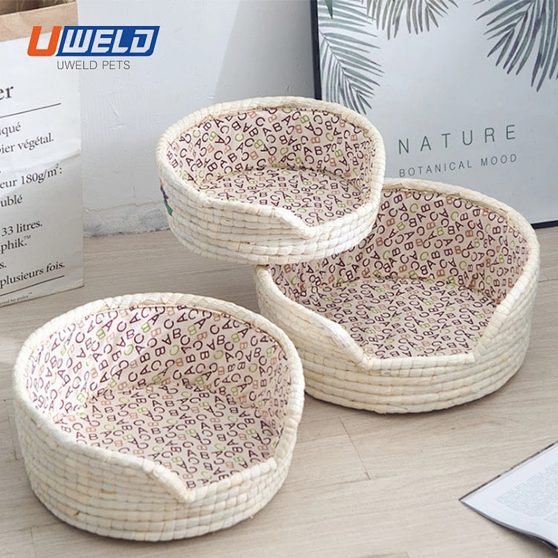Uweld Round Pet Nest Made Of Grass