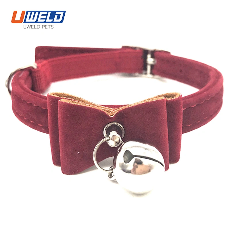 Uweld Flocking Bow Bell Pet Collar