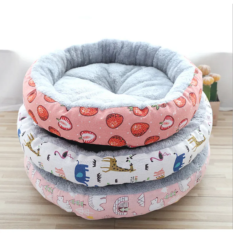 Uweld Round Cotton House Cushion For Pet