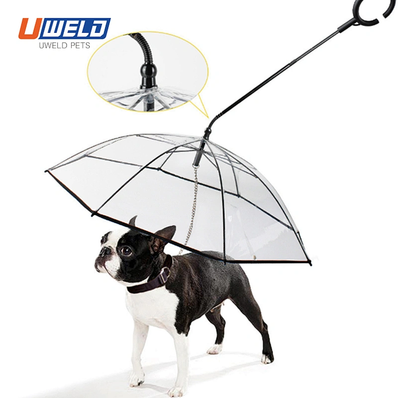 Uweld Transparent Pet Umbrella With Drag Rope