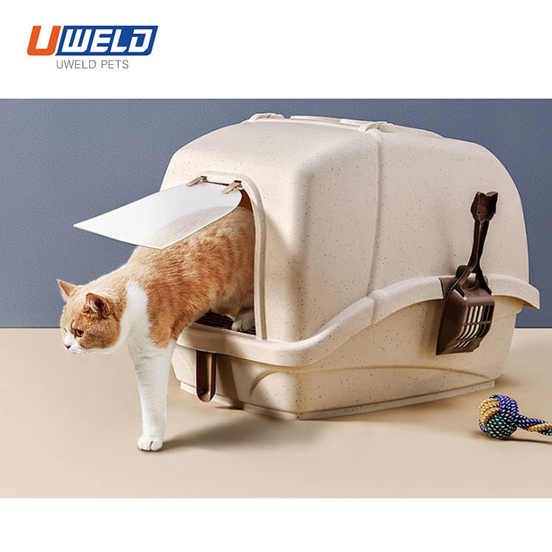 Uweld Lifted Fully Enclosed Pet Cat Litter Box