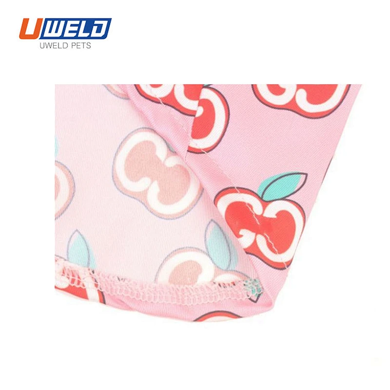 Uweld Apple Print Pink Pet Shirt