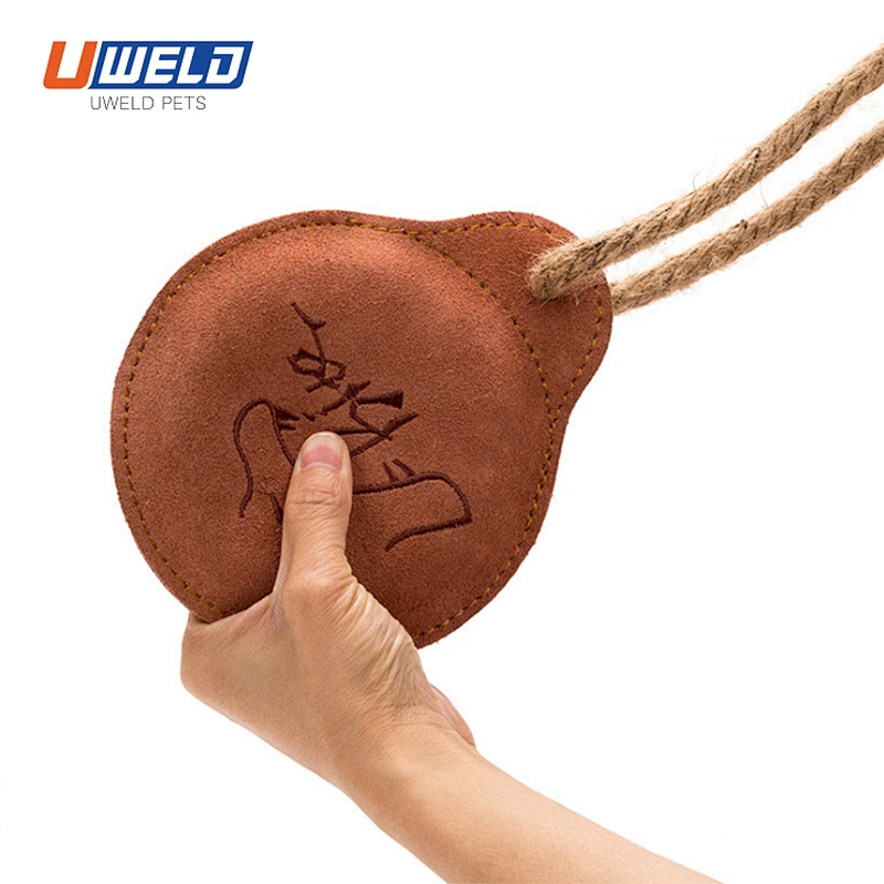 Uweld Cowhide Sound Pet Round Toy