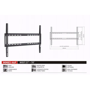 Plasma LCD LED Fixed TV Wall Mount Bracket Fit for 37