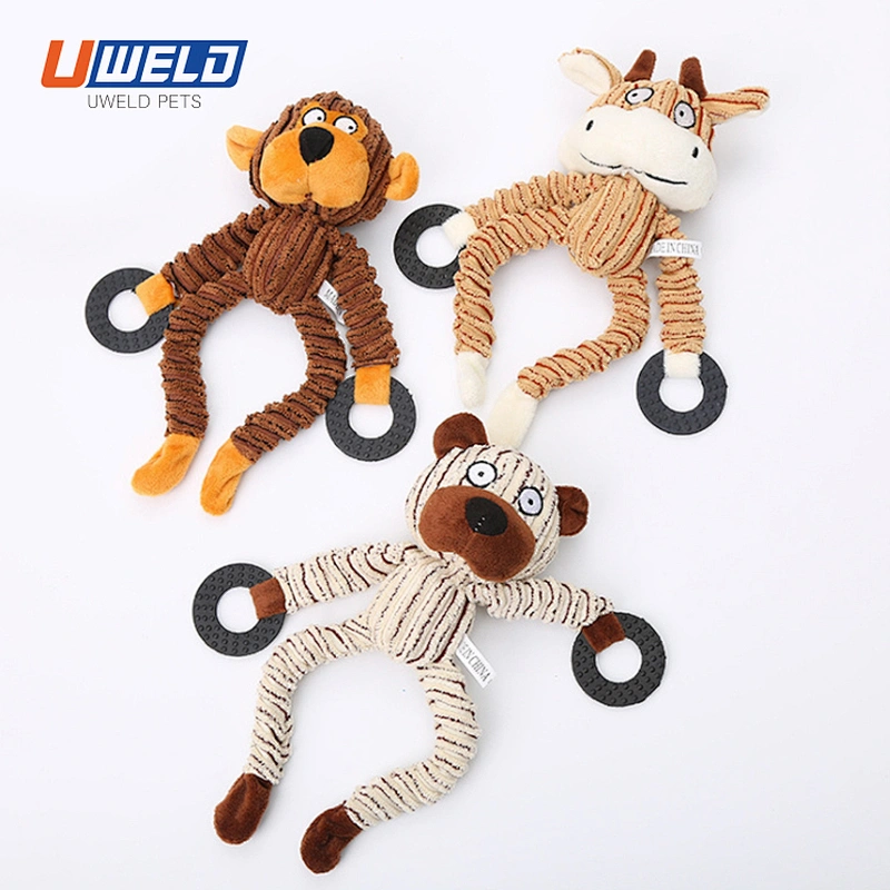 Uweld Corduroy Rubber Ring Pet Tooth Molar Toy