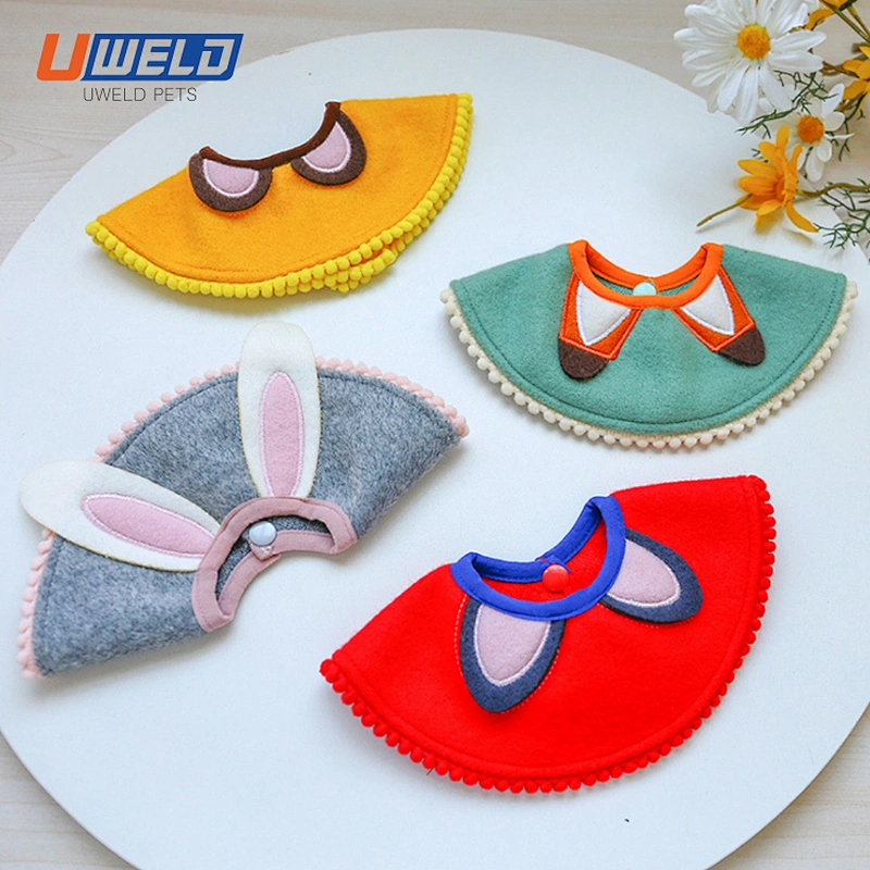 Uweld Cartoon Printed Triangular Scarf Pet Neckchief